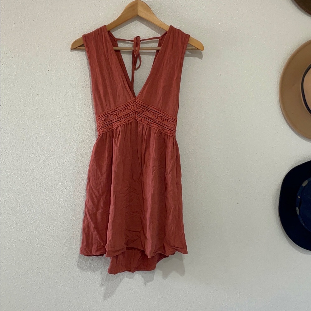 NWOT Terracotta Sleeveless open back Mini Dress